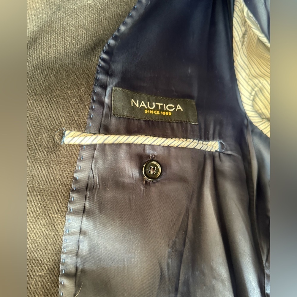 Navy nautica blazer sports coat jacket - Picture 6 of 12